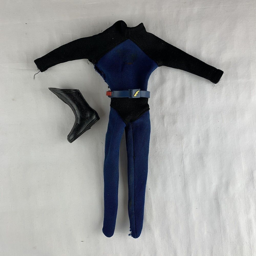Vintage CAPTAIN ACTION 1966 IDEAL toy Uniform with Belt and‎ One Boot - Flawed